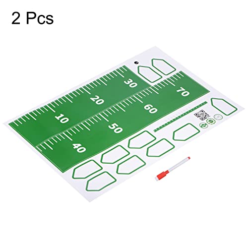 Harfington 2Pcs Growth Chart 200Cm Metric Height Chart Ruler Wall Decor With Marker Pen, Full Green #TOP2