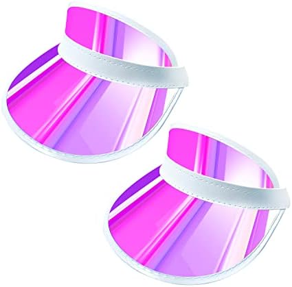 2 Pack Sun Visor Hat Women Adjustable Outdoor Sports UV Protection Sunhat Clear Cap