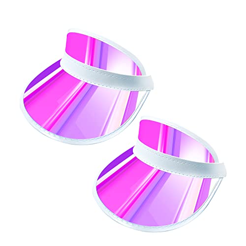 2 Pack Sun Visor Hat Women Adjustable Outdoor Sports Uv Protection Sunhat Clear Cap #TOP18