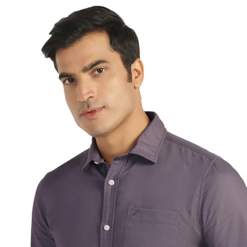 Image of blackberrys Men Solid Shirt with Structured Design, Full Sleeves and Clean Finish | Designed for Office Routine, Workplace Styling and Professional Settings