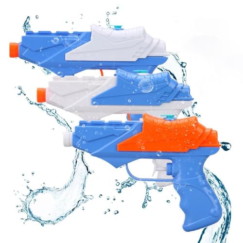 3PCS Water Soaker Guns, Large Capacity, for Kids Summer Beach Toys, Water Pistols