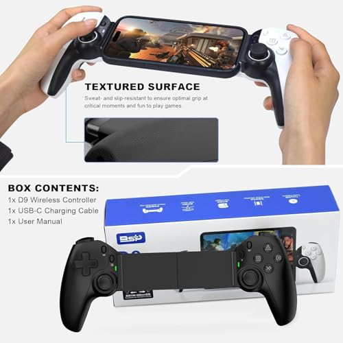 Image of Tobo Phone Controller for Phone /iPad /Andr-id /Tablet(130-280mm), Wireless Game Joystick for Xbox Cloud /PS Remote Play with 2 Back Buttons /Hall-Rocker /Hall-Trigger, Support Switch /PS4-Direct Play TD-1281GA