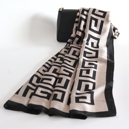 FINIZO Mulberry Silk Feeling Long Scarf for Women Large Shawls for Headscarf and Neck Sunscreen Shawls4