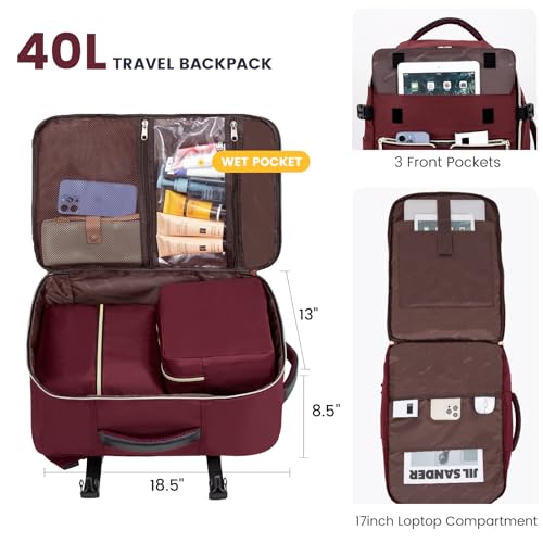 Mochila de Viaje LOVEVOOK 40L para Mujer Resistente al Agua miniatura 2