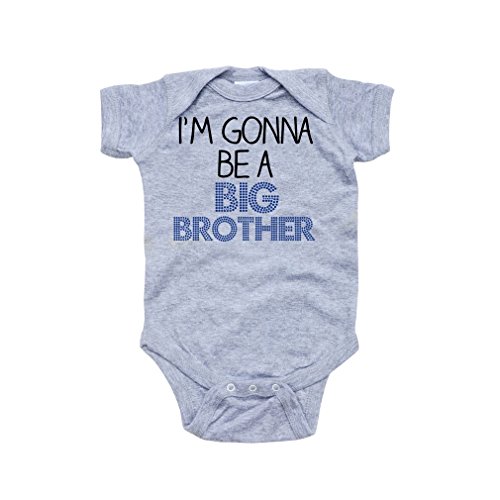 Apericots Baby Bodysuit, Cute Baby Clothes, Iâ€™m Gonna Be a Big Brother, 18 Months, Heather Gray