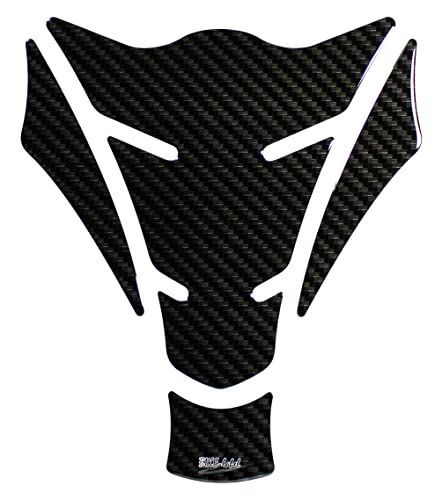 BIKE-label Tankpad 3D Carbon Schwarz Optik universell für Motorrad Tanks X507751VA