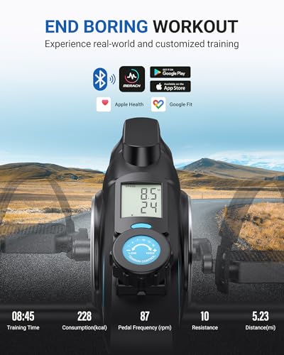 image for Under Desk Bike Pedal Exerciser, Quiet Magnetic Mini Exercise Bike wit