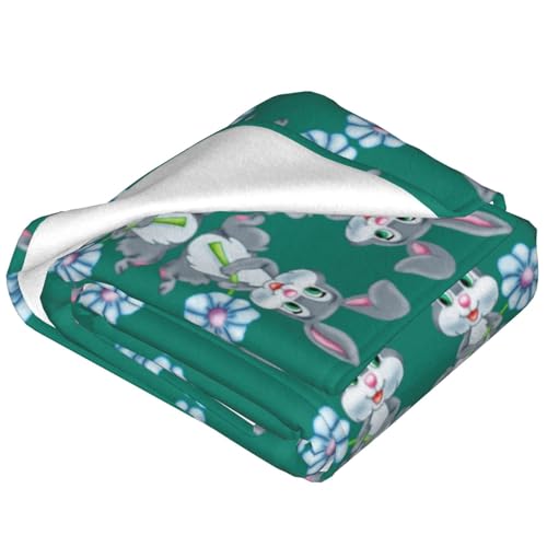 Couverture lapin de Pâques en flanelle douce comme idée cadeau