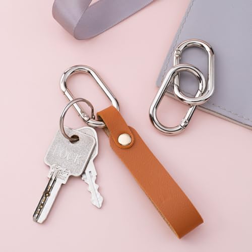 Image of Oval Spring Ring Clips, Metal Keyring Purse Clip