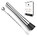 10" Stainless Steel Cocktail Muddler and Mixing Spoon with Cocktail Recipes eBook, Muddler Bar Tool Set