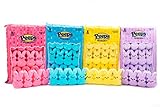 Peeps Marshmallow Bunnies - 4pks of 12ct Packages (48 Bunnies) - 1pk Each of Yellow, Blue, Purple, &...