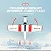 MATHSLICE RC Airplane,RC Plane, 2.4GHz 2 Channels RTF RC Aircraft with 3-Axis Gyro for Beginner Easy to Speedy Fly Glider Toys with 2 Extra Batteries [ 3 Batteries ] White