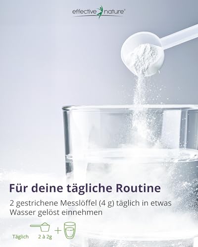 effective nature Inositol Pure 180 g - Hochreines Myo-Inositol Pulver - Geschmacksneutral - 4000 mg pro Tagesdosis - Gut Löslich - Vegan - Ohne Zusätze