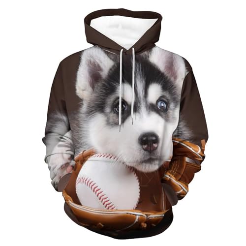 Sweatshirt Husky unisexe, pull à capuche manches longues et vêtement de sport S