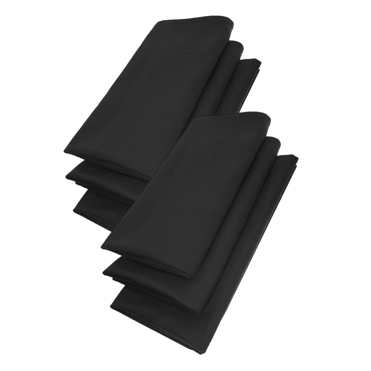Serviettes en coton 45x45 cm lot de 6 avec ourlet soigné noir pour votre table