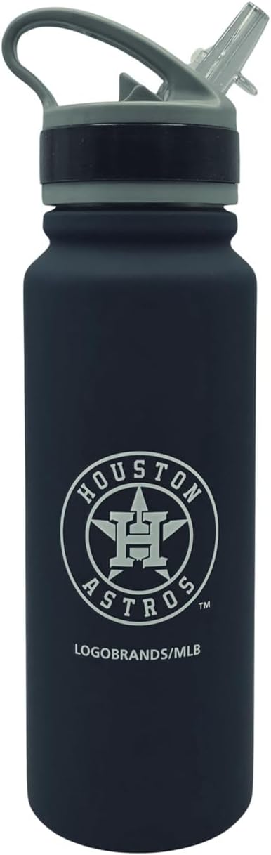 Logo Brands MLB Stainless Steel Flip Top Sports Bottle 25oz (Chicago Cubs)