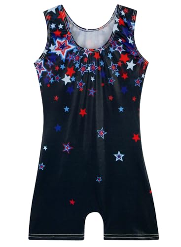 Leotards for Girls Gymnastics Toddler Dance Biketards Mermaid Unicorn Athletic Dance Wear Shiny Rainbow Blue Hotpink