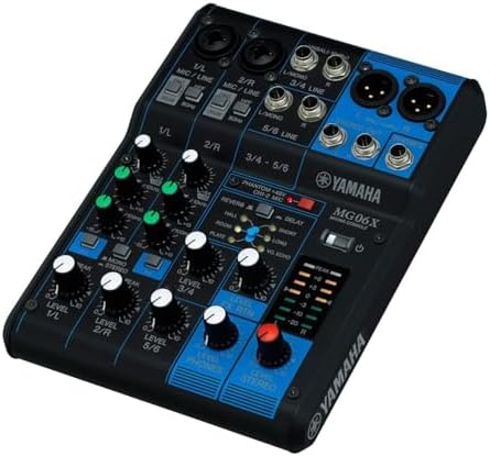 Bild 1 - Yamaha MG06X Mischpult – Kompaktes Mischpult mit sechs Eingangskanälen und D-PRE-Mikrofonvorverstärkern
