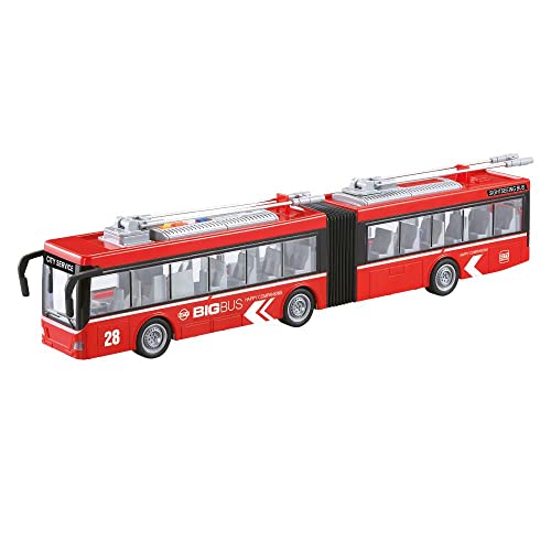 CJT - AUTOBUS Doppeltes Licht-Klang Heroes DE Stadt 1:16 TACHAN Spielzeug, Mehrfarbig (746T00528)