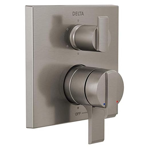 Delta Faucet Modern 6-Setting Integrated Shower Diverter Trim Kit for Delta Shower Systems, Stainless T27967-SS (Valve Not Included)