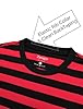 Zengjo Stripe Tshirt Men(Black&Red WD,XS) #3