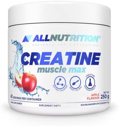 ALLNUTRITION Creatine Muscle Max Kreatyna w Proszku - Monohydrat Kreatyny z Tauryną - Suplement Diety dla Sportowców - Zwiększa Wydolność - Bez Dodatku Cukru - 500g - Cukierki Lodowe