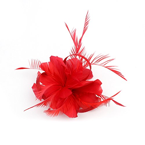 tocados rojos para el pelo