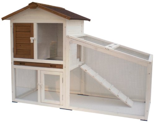 AK for Pets Hasenstall 2 Etagen, weiß, 140x65x100 cm Cover