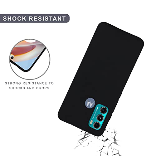 Image of SPRIG Compatible with Moto G60 Premium SilkTone (Liquid Silicone) Back Cover Drop Tested Shock Proof Mobile Case for Men, Women, Boys and Girls with Camera Protection (Black)