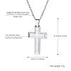 PROSTEEL Cross Necklace for Men, Lord's Prayer Crucifix Pendant with Adjustable Chain 22-24 Inch, Silver Bible Verse Necklace for Men 316L Stainless Steel Jewellery -With Gift Box #5