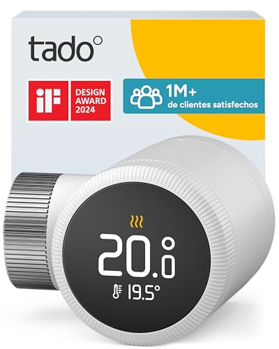 tado° Termostato de radiador inteligente X, con aplicación y altavoz...