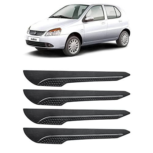 Image of AOSIS-Car Bumper Protector /Bumper Guard for Tata Indica with Single Chrome Stripe (4-Pcs)
