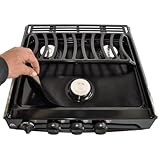 Stove Wrap - Stovetop Protector & Splatter Guard - Pre-cut to fit Atwood, Dometic and Wedgwood Vision 3-burner RV Stoves, Ranges and Cook-tops No More Scuffs, Scratches or Burnt on Messes