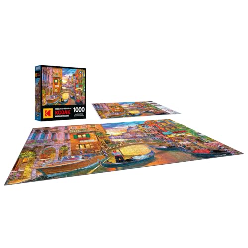 Rompecabezas de 1000 piezas RoseArt Kodak Premium Gran Canal de Venecia | Tamaño final 48,9 x 67,7 cm, piezas totalmente entrelazadas, incluye póster de regalo, fabricado en EE.UU. miniatura 4