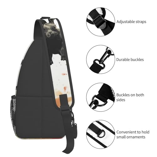 Bolso bandolera unisex con diseño de conejos para exterior miniatura 5