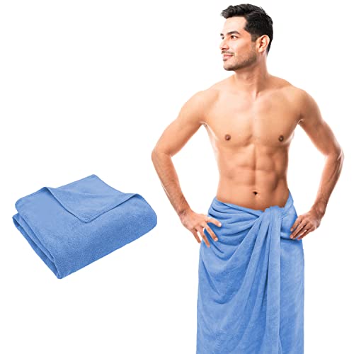 Image of Sassoon Venir Microfiber 1 Piece Men Bath Towel 450 GSM (70x145cm, Heaven Color) Ultra Soft Material, Towel for Daily use