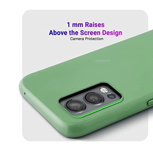 Image of LIRAMARK Liquid Silicone Soft Back Cover Case for OnePlus Nord 2 5G (Green)