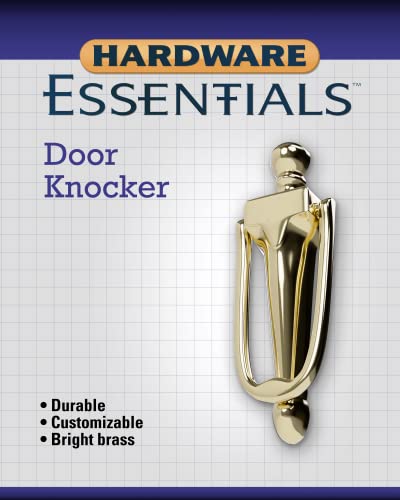 The Hillman Group 852394 6-1/2" Door Knocker - Solid Brass - Bright Brass Finish 1-Pack #TOP1