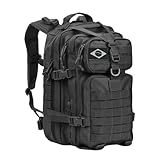 Mochila Militar Tática Impermeável, Preta, 50 Litros, Grande Reforçada com Bandeira do Brasil