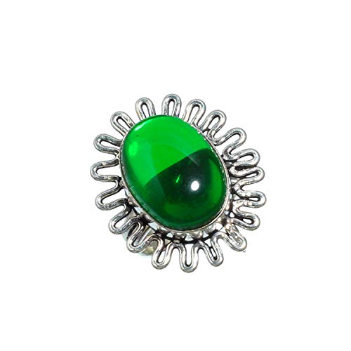 Bague en tourmaline verte argent sterling anti-ternissement durable SF-1943