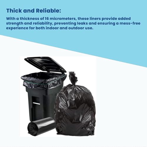 Image of Medium Garbage Bags | 180 Count | 19 inch x 21 inch| Medium-6 Rolls x 30 Bags | For Daily Kitchen Waste