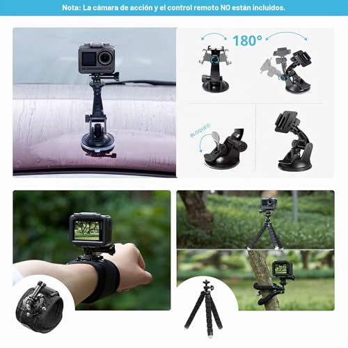 Kit de accesorios 60 en 1 compatible con Insta360 y DJI Osmo Action 7