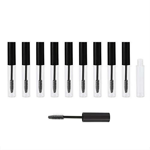 Tubos vacíos reutilizables del rimel 10Pc para el aceite del crecimiento de las pestañas, herramienta ideal para los cosméticos de DIY - Botella de moda del envase del rimel 10ml