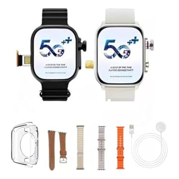 Smartwatch 5g Ultra 3 Ai 16gb Serie 10 Relogio Inteligente Microwear Chip Câmera NFC ChatGPT + Brindes Original Masculino Feminino (Branco)