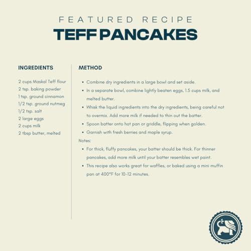 Maskal Teff Organic Ivory Teff Flour, 14 Ounce