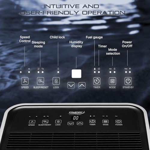 Bild 3 - Comedes Demecto 30 eco WiFi – Luftentfeuchter Bautrockner (max. 25 Liter / 24h) Geeignet für alle Räume und Keller bis zu 100m² / 230m³, App-fähig