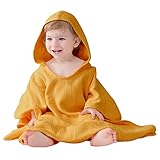 【Hohe Qualität】Das Babyhandtuch mit Kapuze besteht aus 100 % Baumwoll-Musselin, das weich, bequem und atmungsaktiv ist.