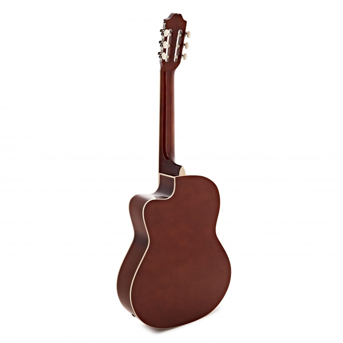 Chitarra classica Deluxe Cutaway Singolo di Gear4music, Naturale | Cutaway Singolo per Accesso ai Tasti Alti, Corpo Abete e Tiglio dal Tono Ricco e Deciso, Corde di Nylon Morbide, Naturale
