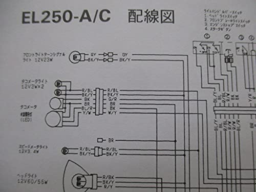 エリミネーター250 LX SE サービスマニュアル 4版補足版 配線図
