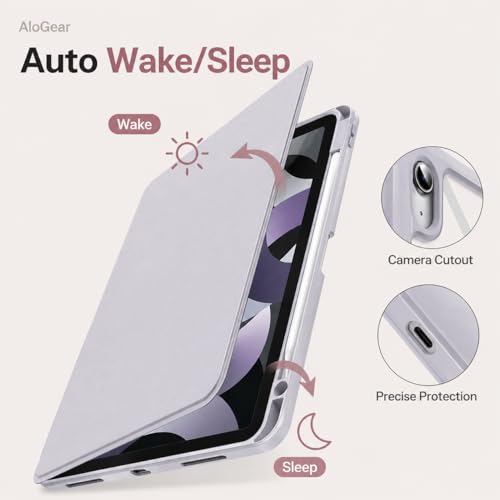 Image of Mavro Leather Case for OnePlus Pad Go 2 12.1 Inch and Oppo Pad 5, 360 Rotation Stand, Clear Back Cover with Pencil Holder (Black, 360 Rotating)